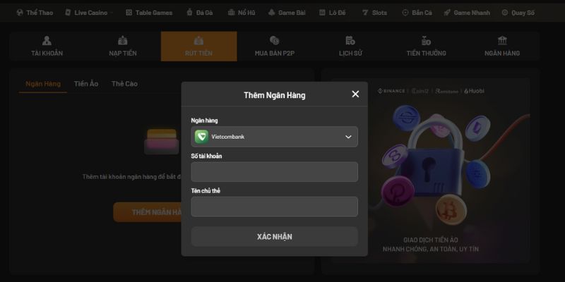 Rút Tiền Good88 1 Rút tiền Good88 thông qua ngân hàng với 4 bước siêu đơn giản